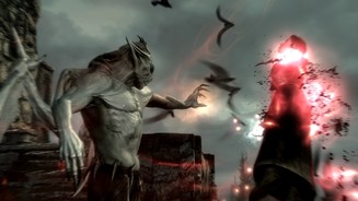 The Elder Scrolls 5: Skyrim … auf der anderen Seite die Vampire. Schließen wir uns der Vampir-Fraktion an, warten im Skill-Tree mächtige neue magische Fähigkeiten auf uns.