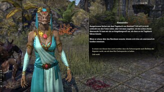 The Elder Scrolls Online: MurkmireDie vermögende Argonierin Kassandra ist die Sponsorin der Expedition und sucht nach einem Weg, mit dem Hist zu kommunizieren.