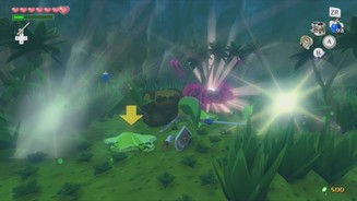 The Legend of Zelda: The Wind Waker HDDie Dungeons werden von Monstern bevölkert, die verhindern wollen, dass ihr euch die Schatzkisten krallt – zum Glück hat Link ein scharfes Schwert im Gepäck.