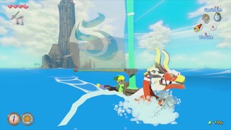The Legend of Zelda: The Wind Waker HDDie Oberwelt von The Wind Waker ist ein endloses Meer mit vielen verstreuten Inseln, das ihr auf eurem sprechenden Boot, dem roten Leuen, bereist.