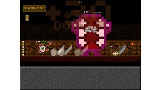 Tiny Dice DungeonSwoosh: Unsere Kämpfer und Monster attackieren allesamt mit einer kurzen Animation.