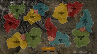 Warhammer 40.000: Eternal CrusadeAlles nur Schau – die Karte gaukelt einen Konflikt vor, doch Siege und Niederlagen verschieben nur minimal die Grenzen und haben spielerisch keinerlei Auswirkungen.
