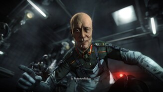 Wolfenstein: The New OrderDer sadistische General Totenkopf nimmt seine Rolle als Oberschurke sehr ernst: Schon früh im Spiel stellt er uns vor eine grausame Wahl.