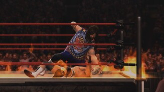 WWE13Auch eher exotische Matchvarianten wie »Inferno« finden sich in der Auswahlliste von WWE 13.