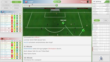 Anstoss: Der Fußballmanager - Screenshots aus 3D-Modus und Menüs