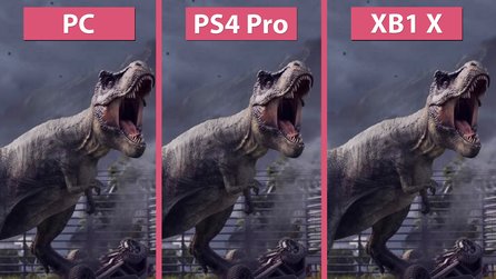 Jurassic World Evolution - PC gegen PS4 Pro und Xbox One X im Grafikvergleich