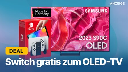 Switch OLED geschenkt: Konsole kostenlos zum Samsung OLED 4K-TV mit 65 Zoll abstauben