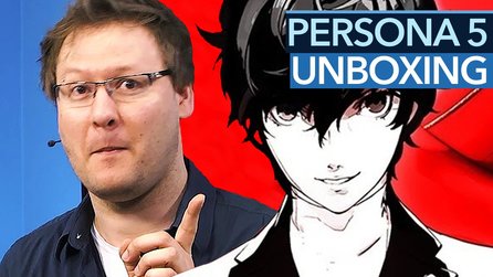 Unboxing Persona 5 - Zeigefinger gehoben und »Take Your Heart Premium Edition« ausgepackt
