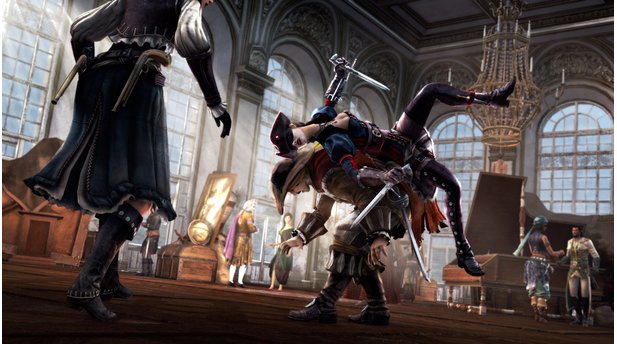 Assassins Creed 4: Black Flag - Multiplayer-ModusDie Animationen der Charaktere wurden überarbeitet, daher wirken besondere Attacken wie dieses Rollmanöver noch flüssiger.