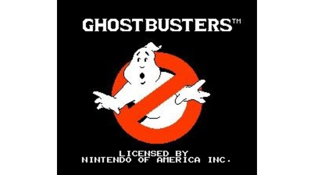 Ghostbusters: Der Titelbildschirm der NES-Version.