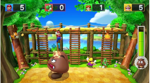 Mario Party 10Im Mario-Party-Modus warten auf jedem Brett zwei Bosskämpfe. Die sind aber recht simpel und wiederholen sich schnell.