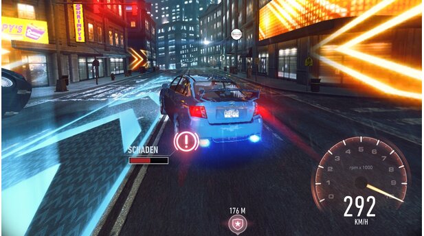 Need for Speed: No LimitsNitro Rush: Der spaßigste Spielmodus dreht sich um das Überfahren von Turbo-Streifen, die auf der Strecke verteilt sind.