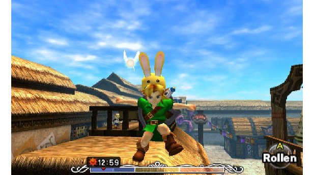 The Legend of Zelda: Majoras Mask 3DIn Nebenmissionen findet ihr Dinge wie die Hasenmaske, die euch schneller laufen und weiter springen lässt.
