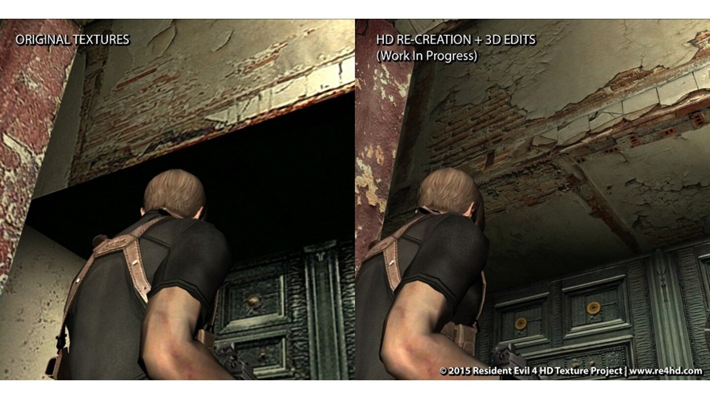 Resident Evil 4 - RE4 HD Project Mod - vorher/nachher
