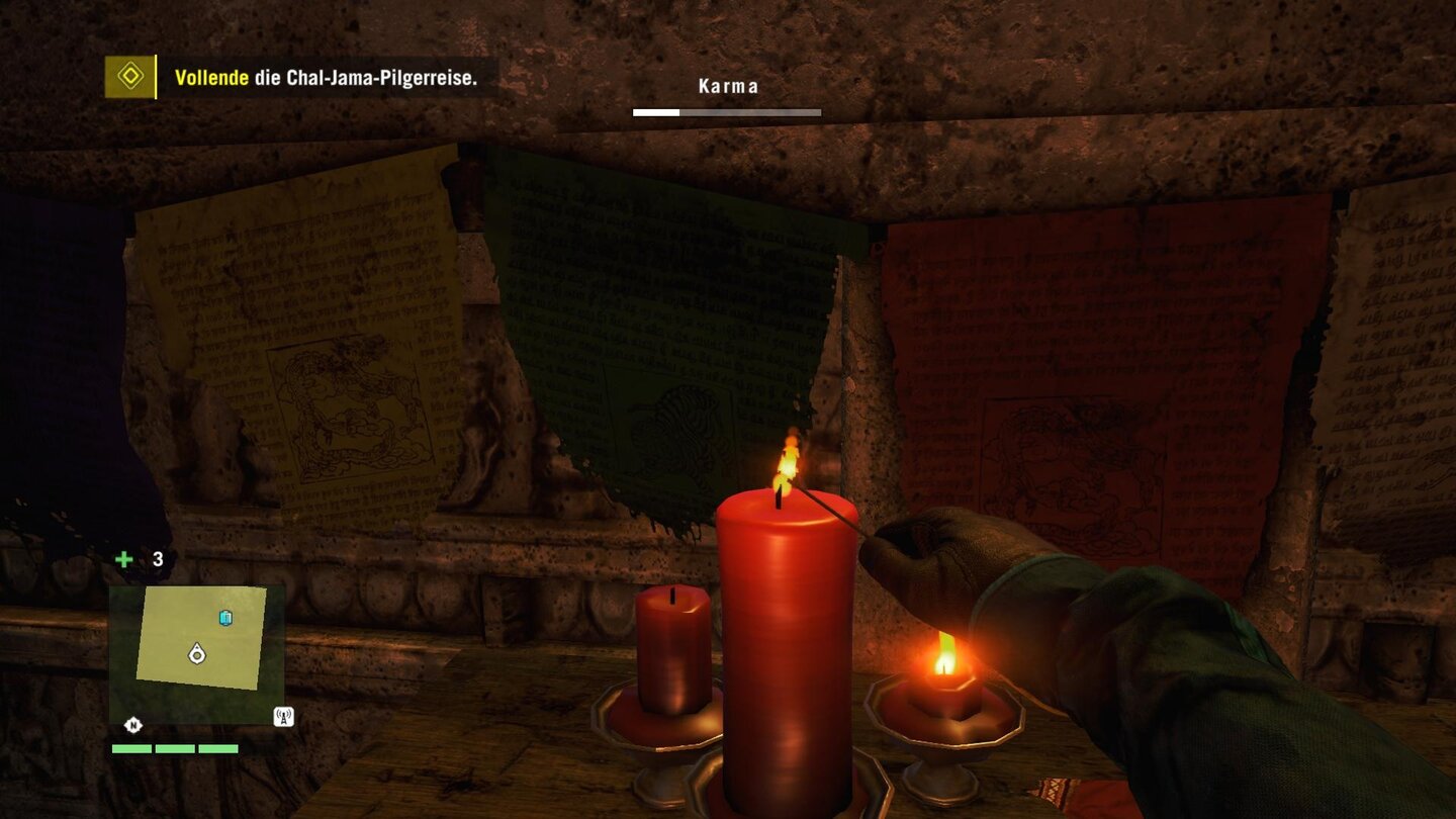 Far Cry 4In einem Kloster müssen wir beten und kleine Opfergaben bringen.