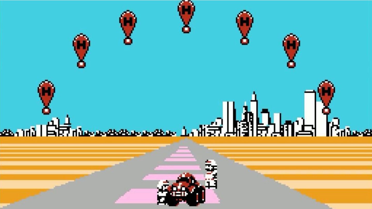 Famicom Grand Prix II: 3D Hot Rally (1988)Das Spiel mit dem langen Namen ist im Prinzip der Mario-Kart-Urvater. Das Gameplay ist das eines typischen Racers. Interessant ist aber, dass Luigi hier zum ersten Mal in seinem typischen Design auftaucht, nämlich größer und schmaler als sein Bruder.