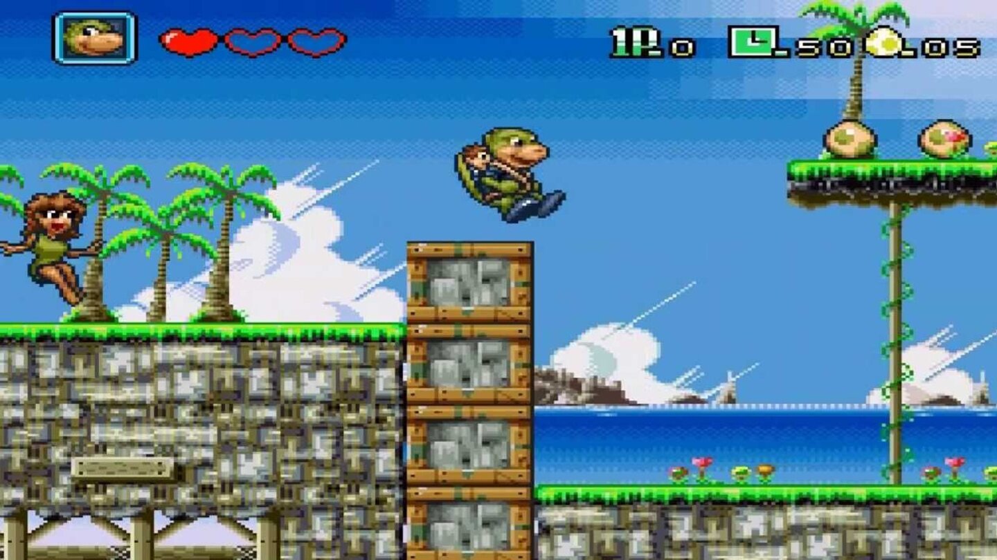 Dino City (1992)Basierend auf dem Film Adventures in Dinosaur City schickt der 2D-Plattformer von 1992 Dino-Fans als bekannte Charaktere durch abwechslungsreiche Hüpflevels. Die Dinogefährten Rex und Tops dienen im Stil von Super Mario World als Reittiere und wehrhafte Kampfgefährten mit unterschiedlichen Fähigkeiten.
