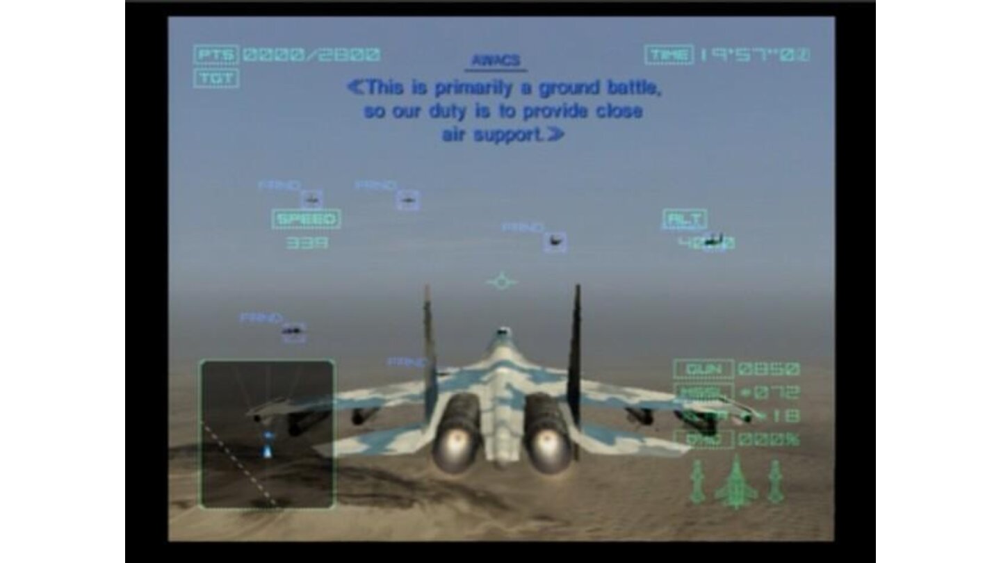 Igniting the thrusters on your SU-35 Fighter to faster reach the ground objectives that await in the desert