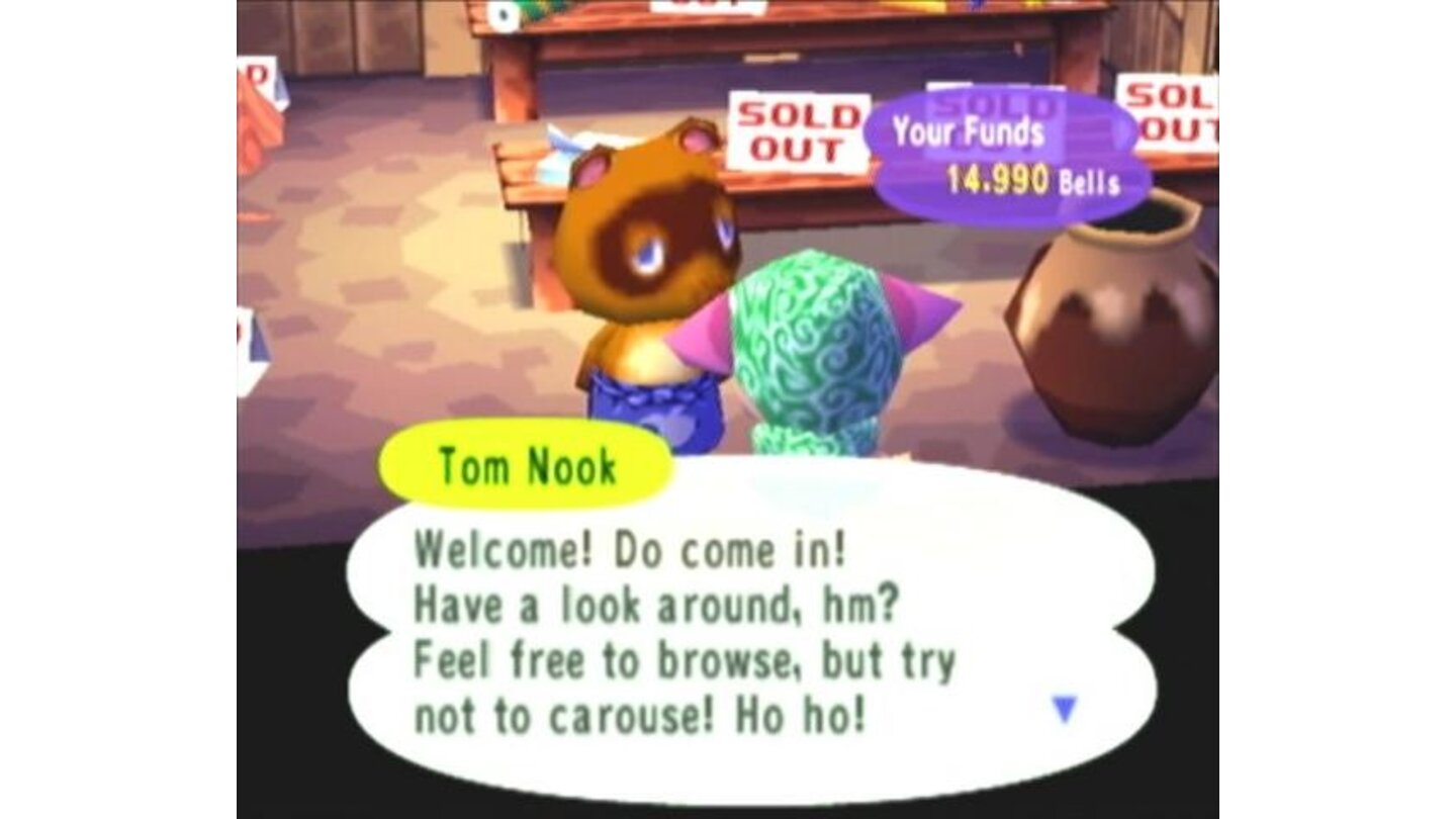 Tom Nook, the shopowner who sells everything from real estate to stationery.