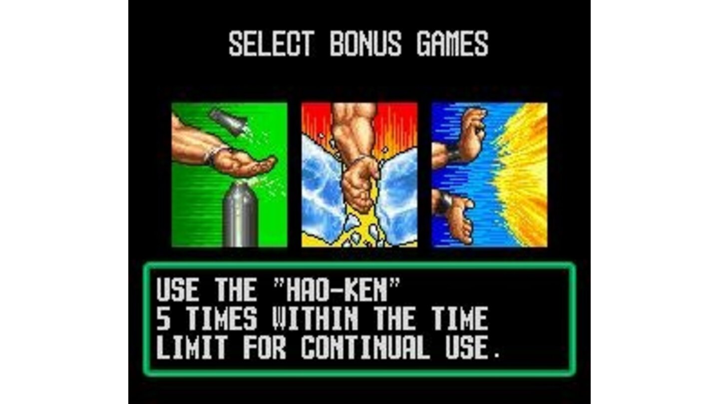 After two fights, you can choose from one of three bonus stages.