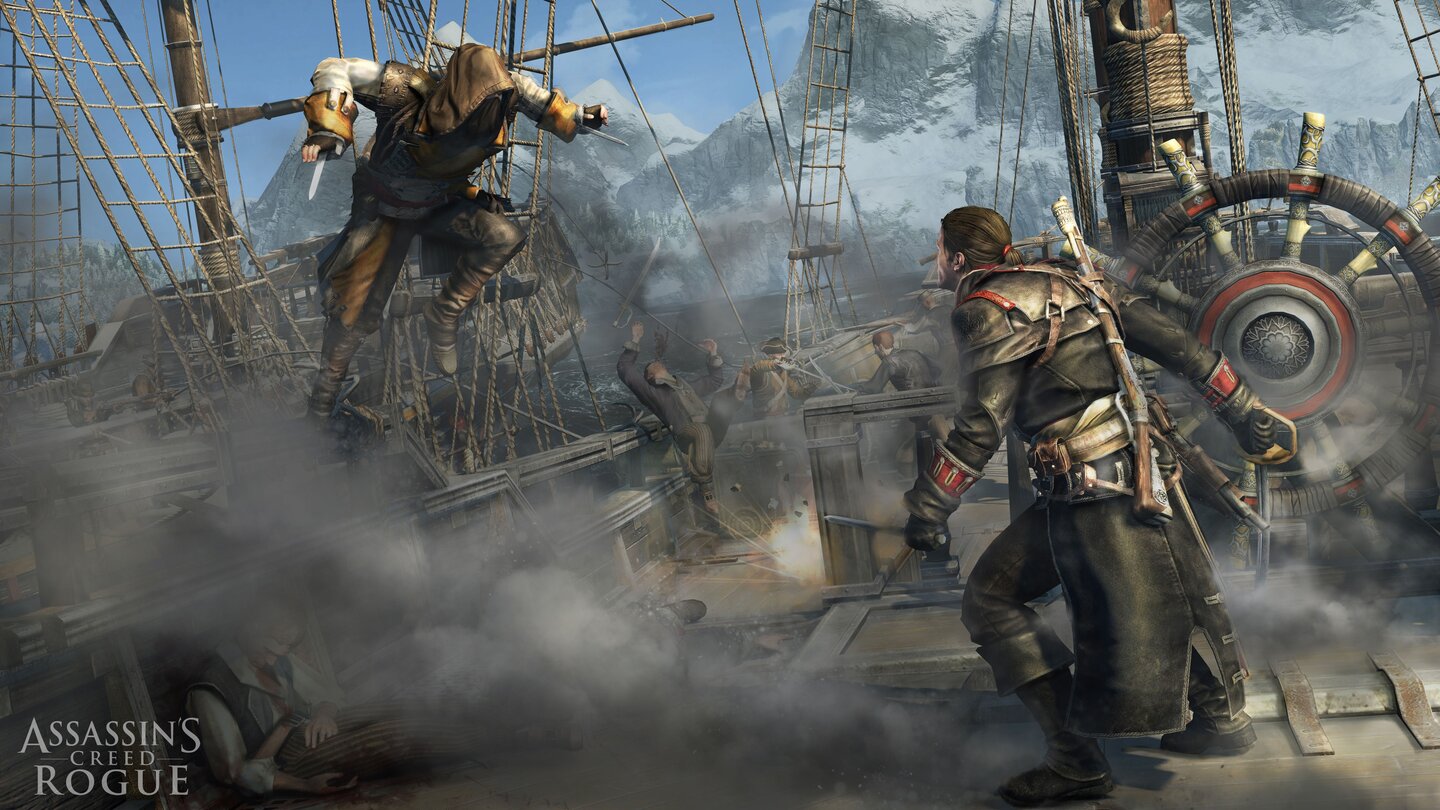 Assassins Creed RogueErstmals in der Seriengeschichte kann unser Schiff auch geentert werden.