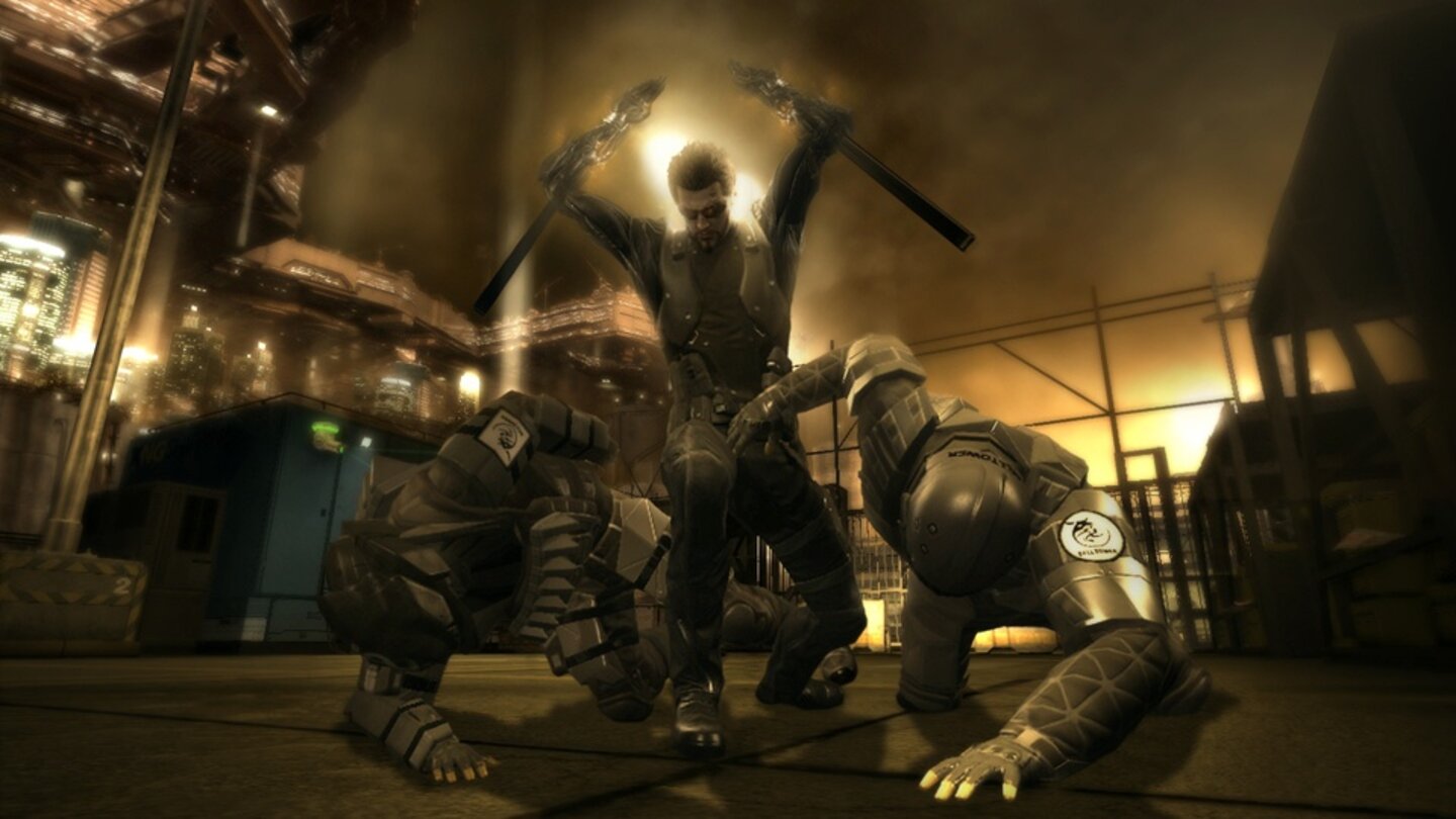 Die Deus Ex-Reihe (2000-2011)Die First-Person-Shooter-Reihe Deus Ex, die ab 2000 für den PC und die Playstation- und Xbox-Konsolen erscheint, spielt in einer dystopischen Welt, in der große Konzerne und Geheimgesellschaften um die Macht ringen – deren Anführer stehen konsequenterweise im Fadenkreuz des Spielers. Die Kernelemente der Serie sind die Wahlfreiheit zwischen heimlichem und brutalen Vorgehen und die Möglichkeit, den eigenen Körper mit Augmentierungen (Human Revolution) oder Nanotechnologie (Deus Ex, Invisible War) zu verbessern.