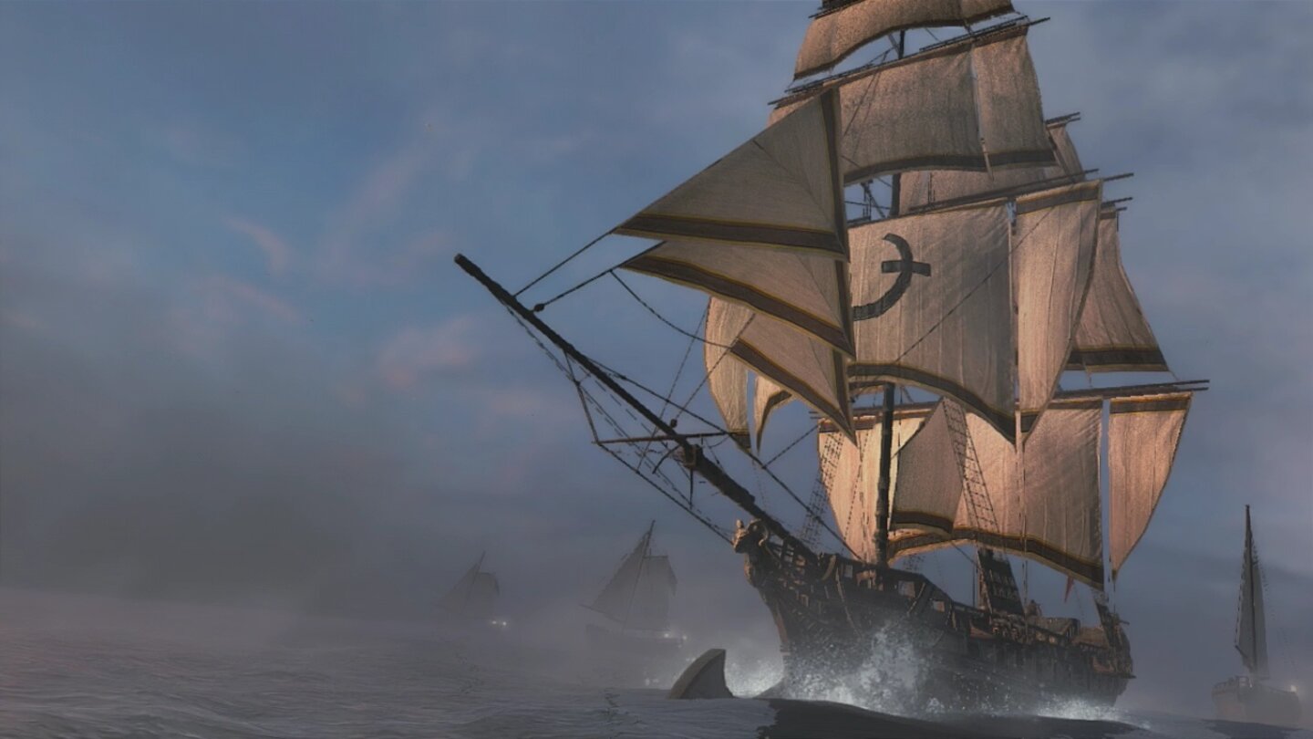 Assassin's Creed RogueIst sie nicht schön, die Morrigan? Mit der Zeit haben wir die nötigen Mittel, um das Schiff nach unseren Vorstellungen umzugestalten.