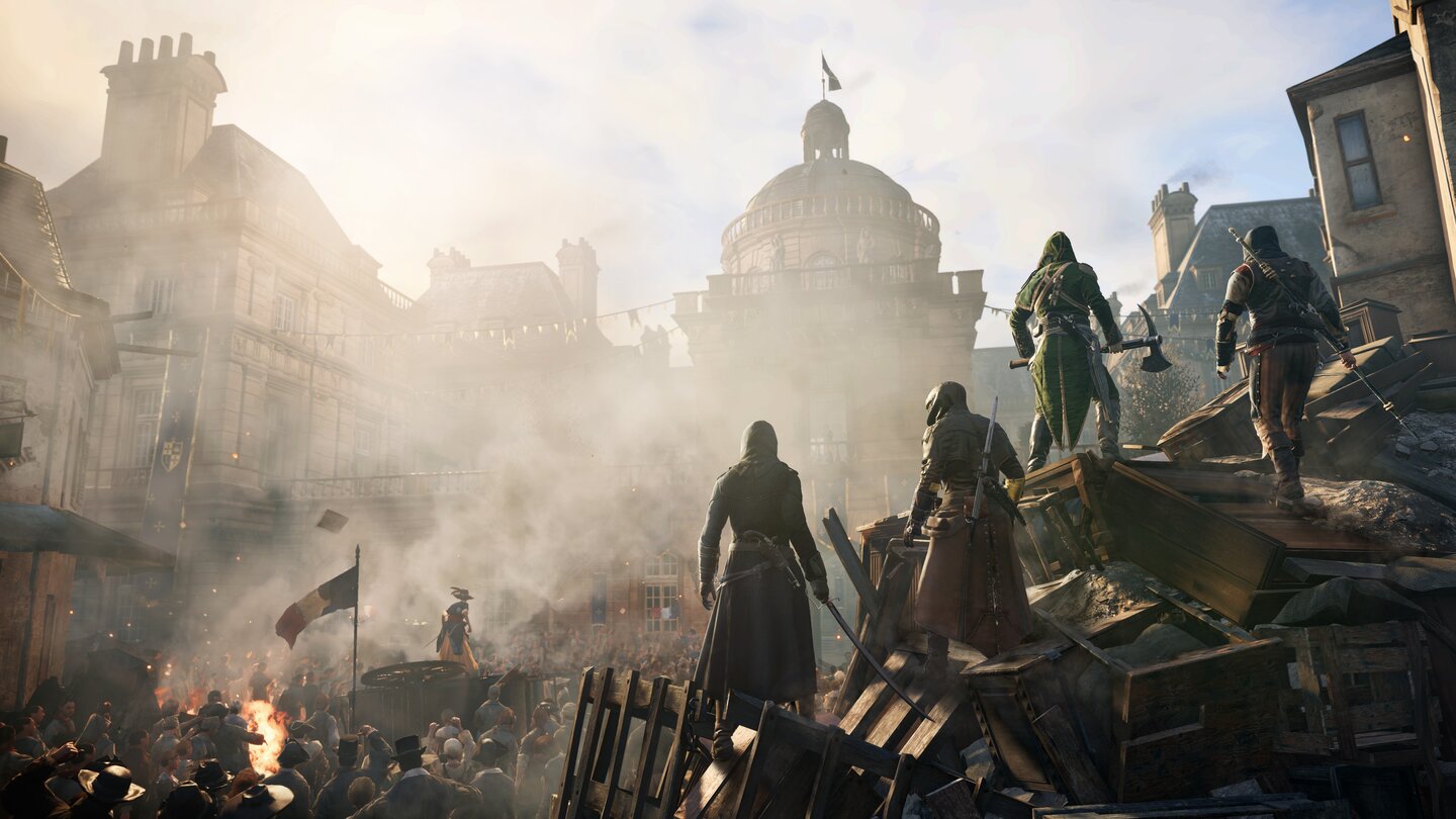 Assassin's Creed: UnityDie vier Assassinen vereint: Warum keine Frau dabei ist, erklär Ubisoft höchst dubios.