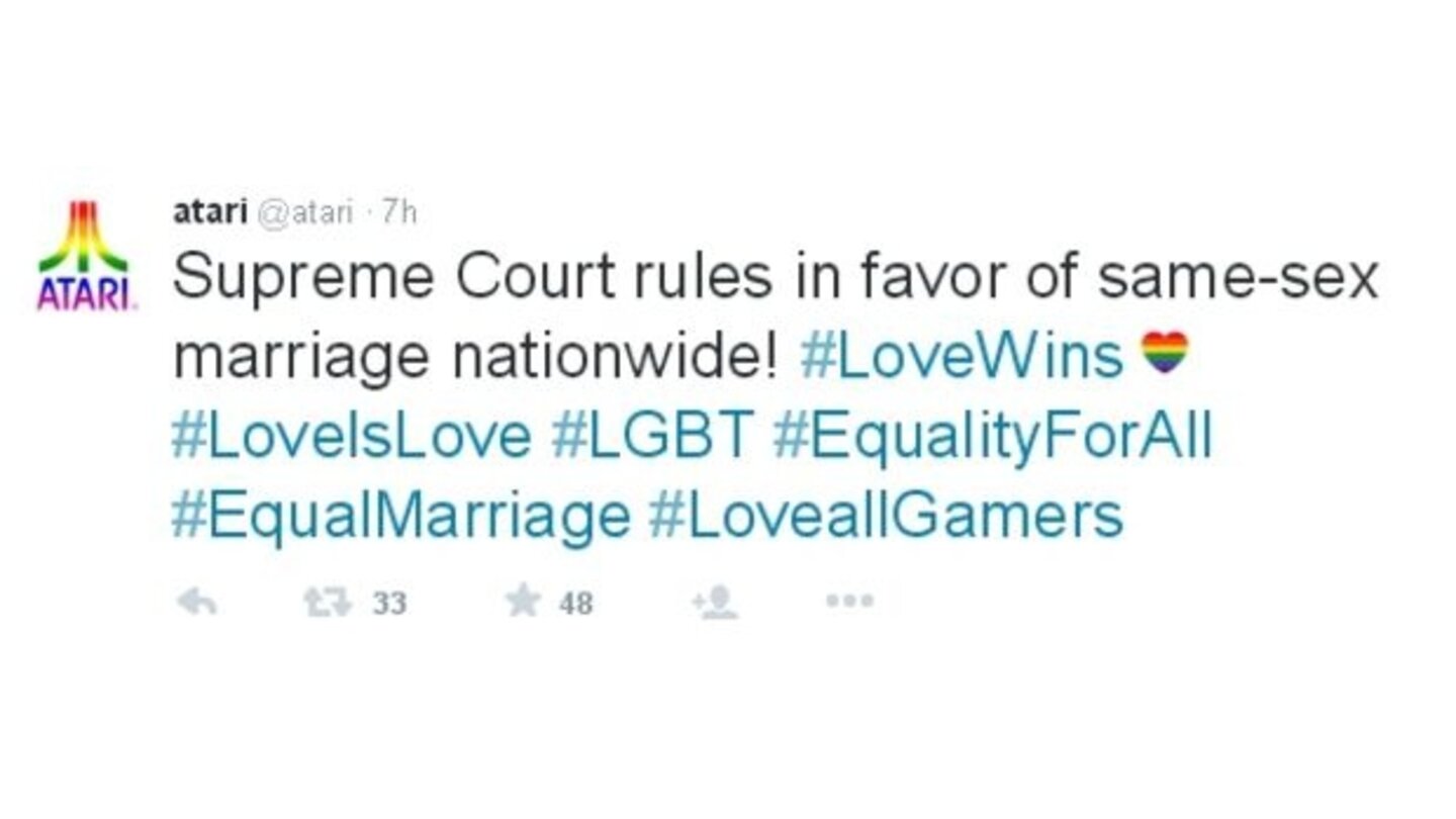 Atari
Tweet zu #LoveWins