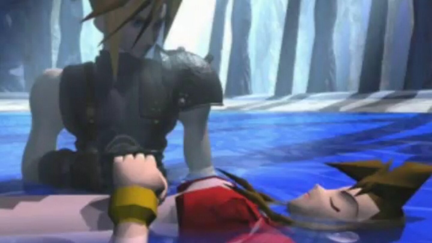 1997 - Final Fantasy VIICloud hält die sterbende Aeris in seinen Armen. Selten hat uns der Tod einer Spielfigur so sehr bewegt.