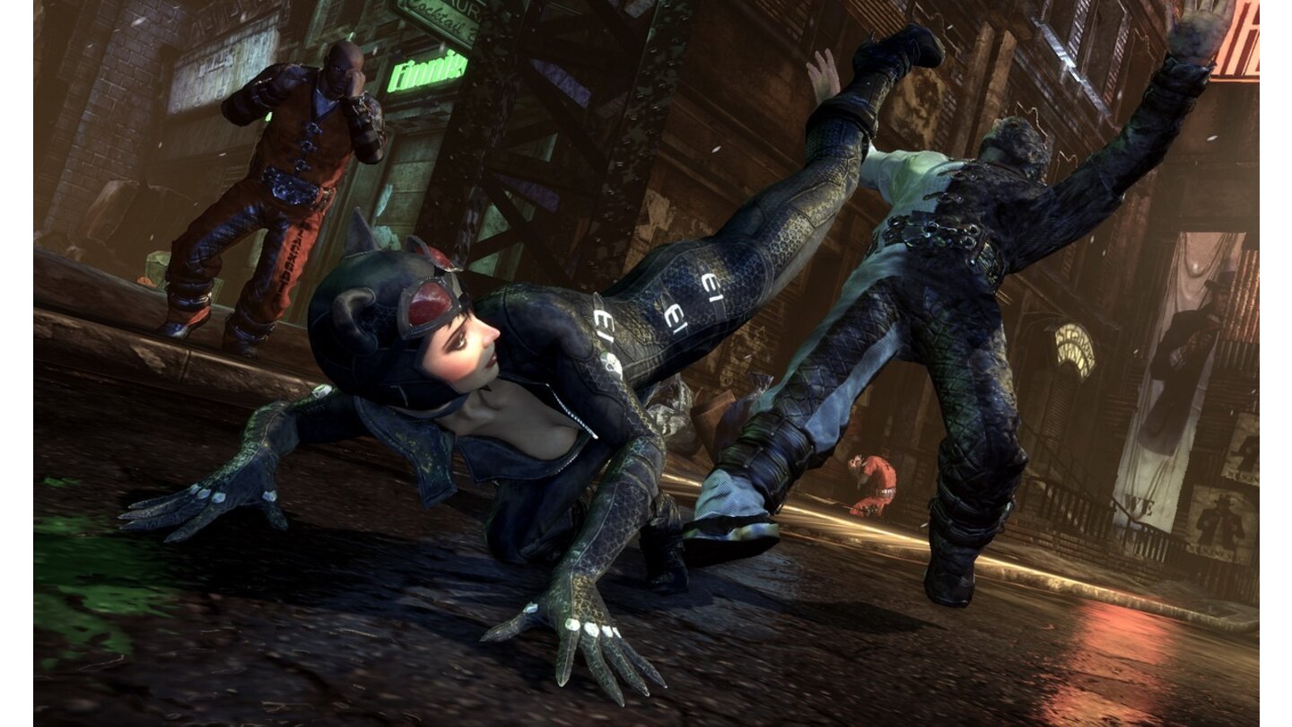 Batman: Arkham CityScharfe Katze, schärfere Krallen: Catwoman tanzt ihre Feinde aus.