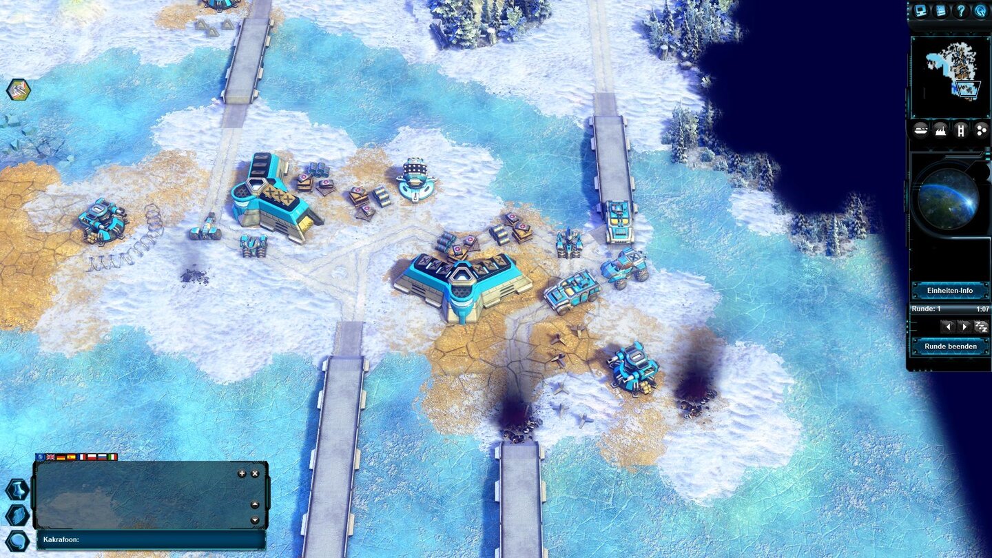Battle Worlds: Kronos - Screenshots aus der Beta 2Die Y-förmigen Gebäude sind Depots, in denen sich oft Nachschub befindet.