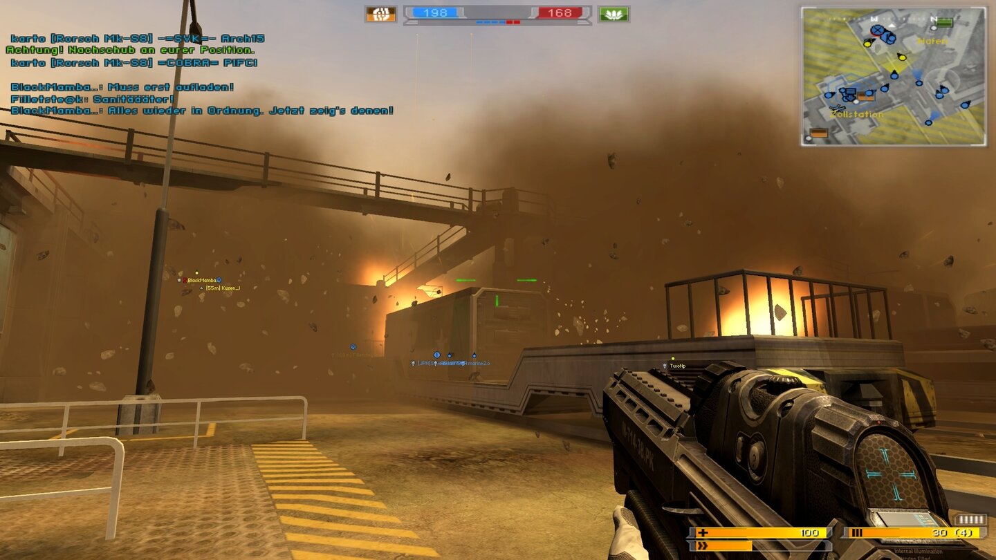 Die Artillerieangriffe sind etwas dramatischer inszeniert, weil die Kamera deutlich mehr erschüttert wird als noch in Battlefield 2.