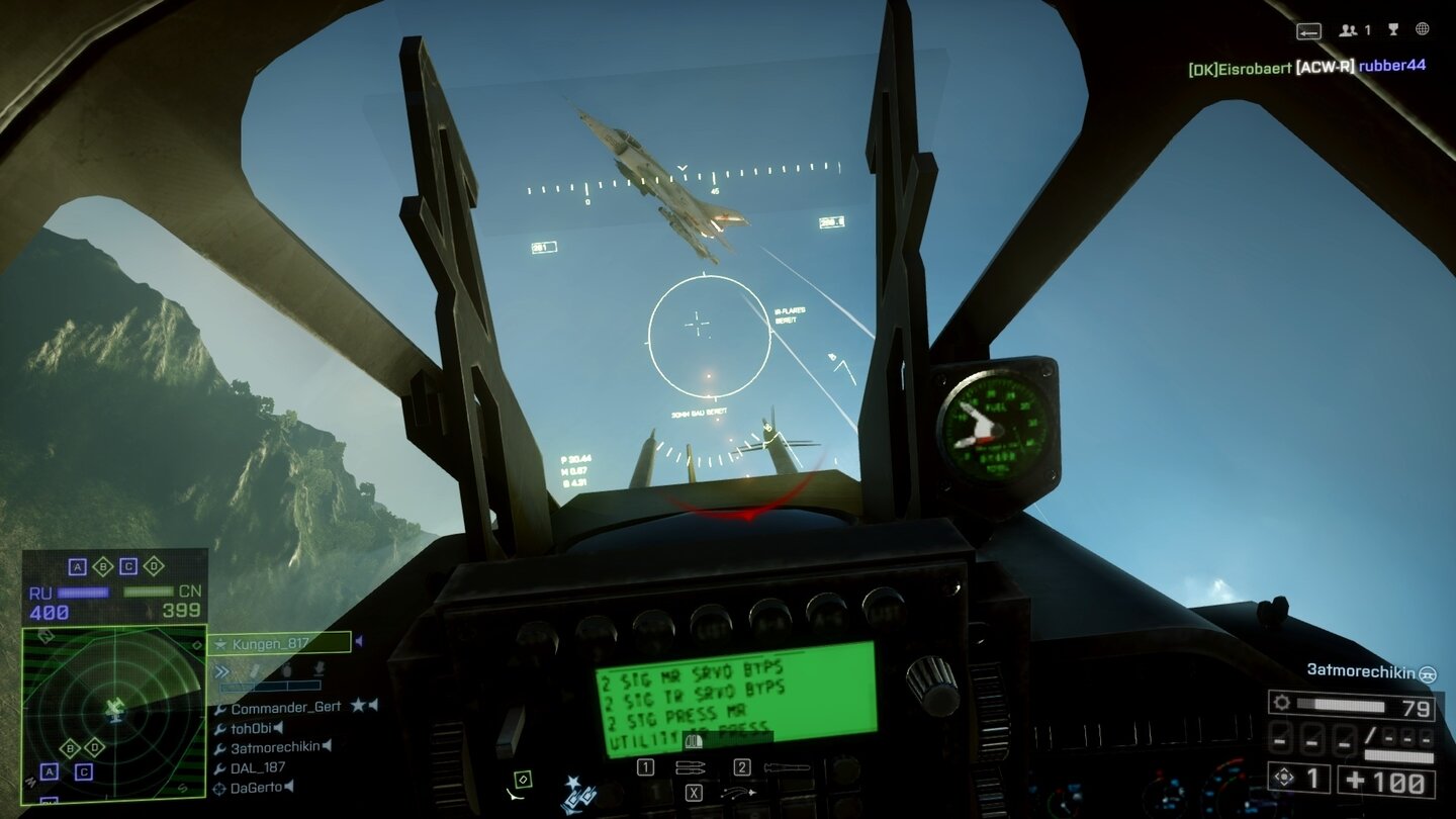 Battlefield 4 - Multiplayer-Screenshots (PC-Version)Jets zu steuern bleibt weiterhin eine Kunst. Gut, so haben wir keine Zeit auf die matschigen Cockpit-Texturen zu starren.
