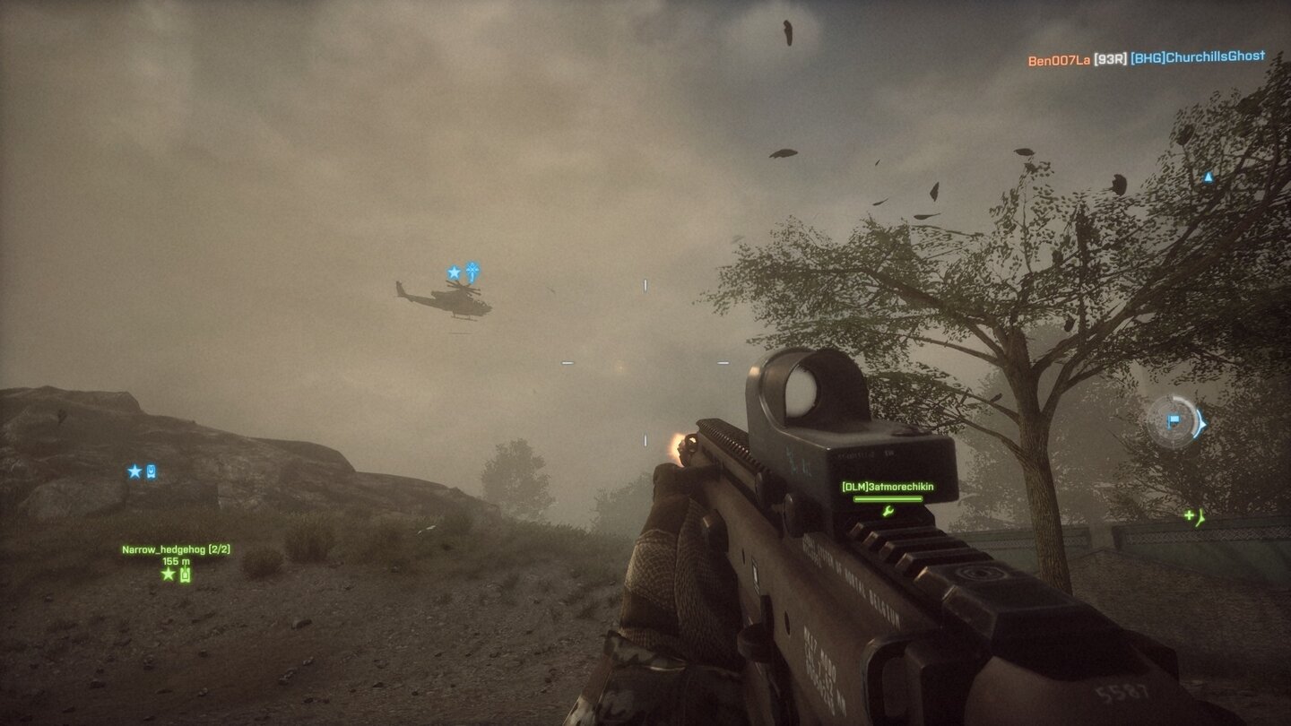 Battlefield 4: Second AssaultAm Boden behindert der Sandsturm auf »Golf von Oman« die Sicht nicht allzu stark.
