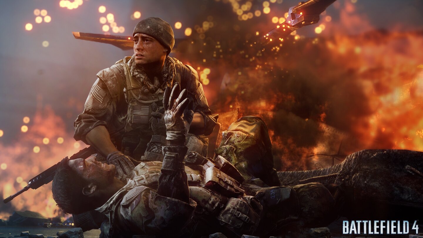 Battlefield 4Dunns Bein ist eingeklemmt. Weil Pac kneift, muss Recker amputieren.