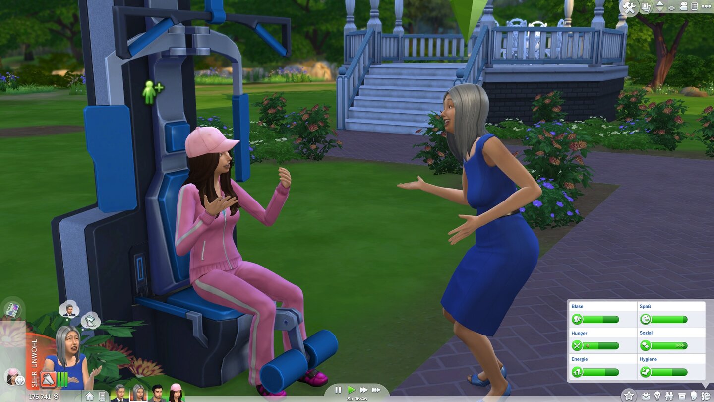 Die Sims 4 - Screenshots aus der Test-VersionDie Tochter soll trainieren, lässt sich aber von Mutti ablenken. Ja, das Multitasking hat nicht nur Vorteile.