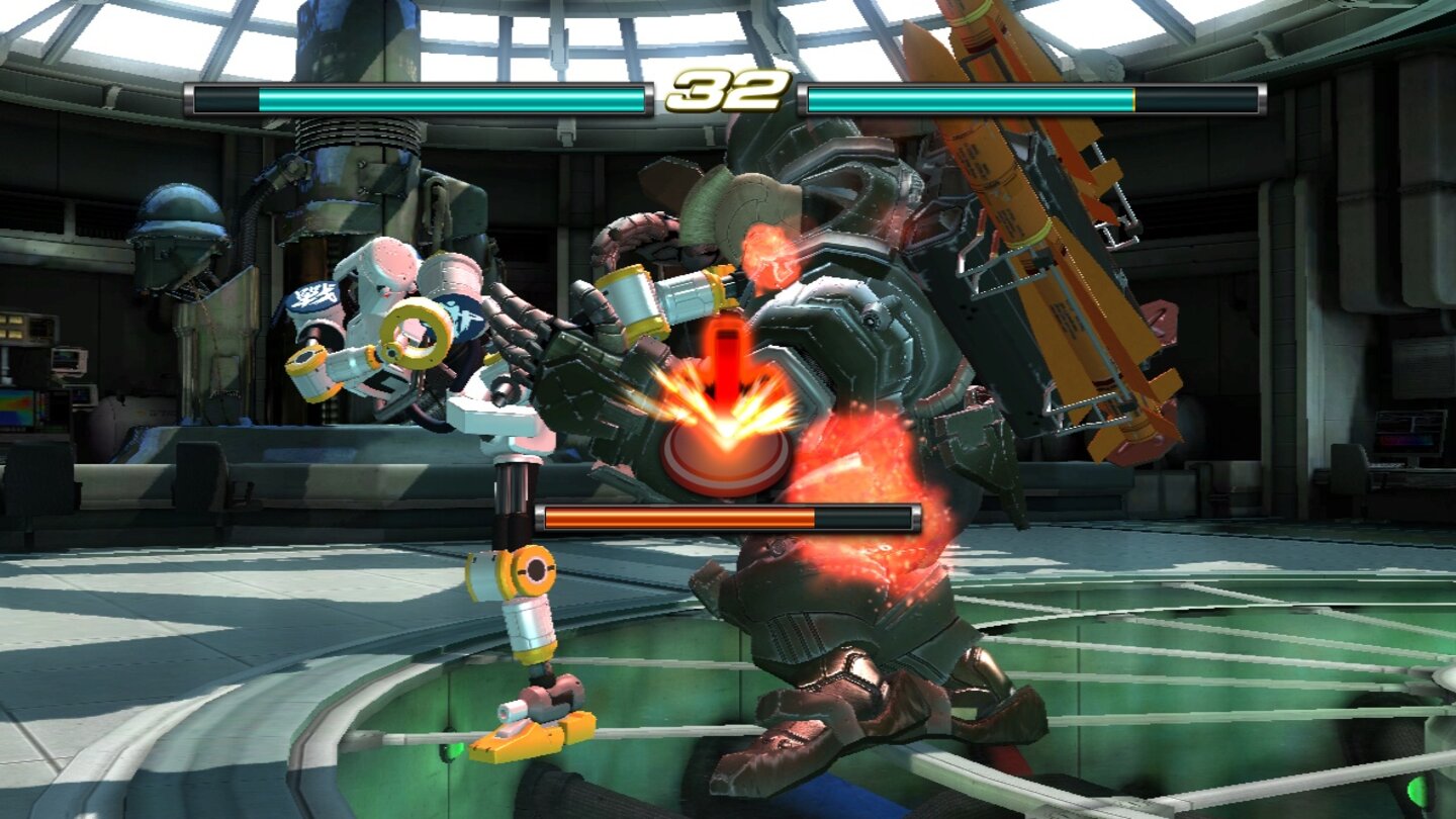 Tekken Tag Tournament 2Die Stages im Fight Lab werden durch Quicktime Events oder Button Mashing-Sequenzen aufgelockert. [PS3]