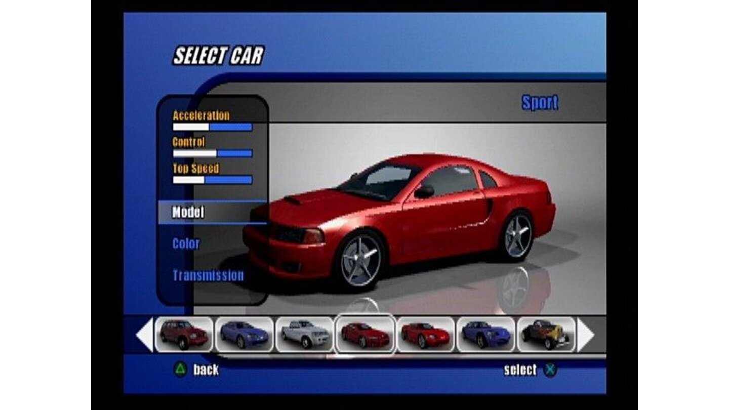 Burnout 2's cars look very similar to recognizable real cars.