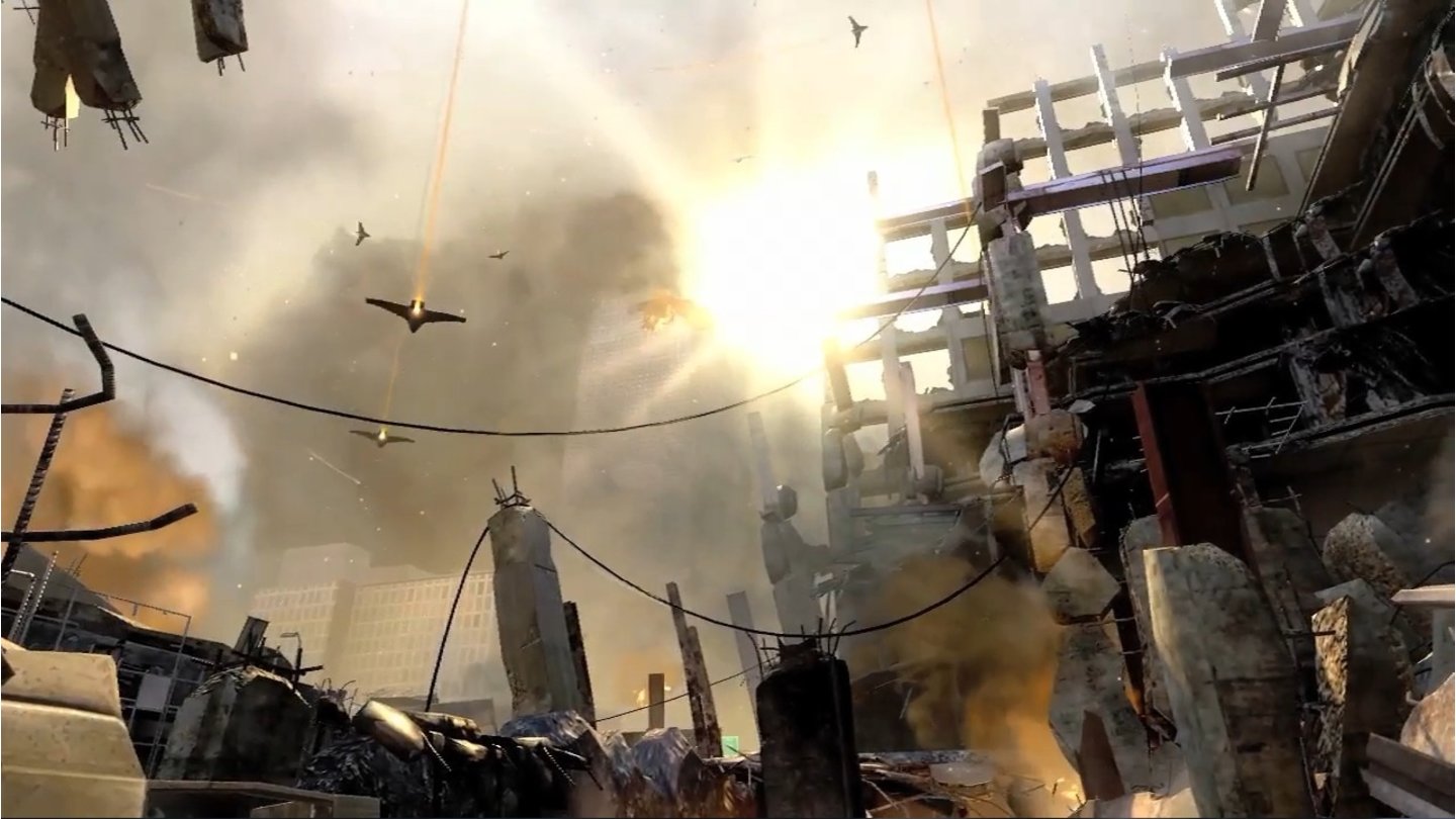 Call of Duty: Black Ops 2Aftermath in Downtown Los Angeles: Dieses Level wird auch eine Karte im Multiplayer-Part sein.