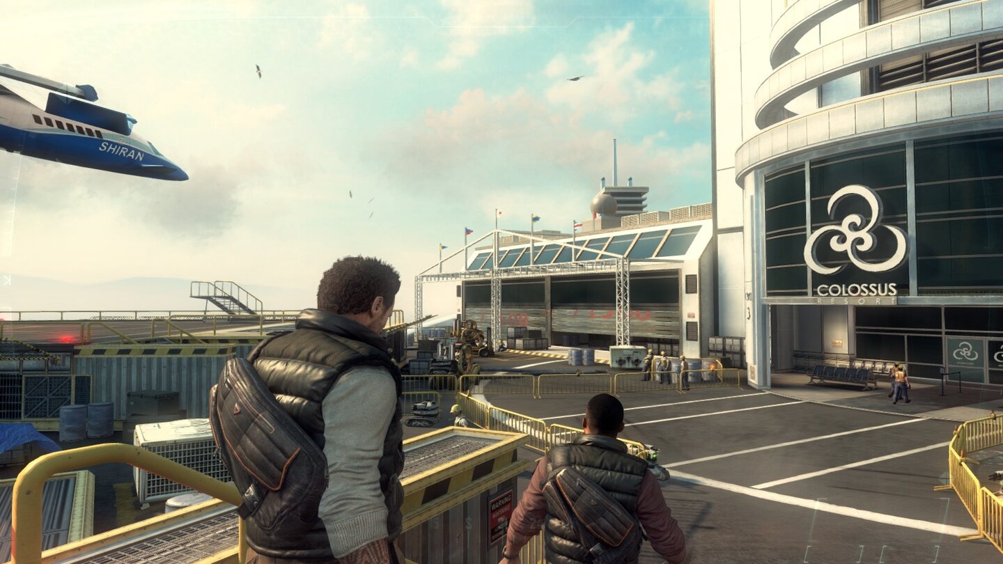 Call of Duty: Black Ops 2In der Mission namens Karma begibt sich David Mason mit seinen Kollegen Harper und Salazar auf die künstliche Insel Colossus.