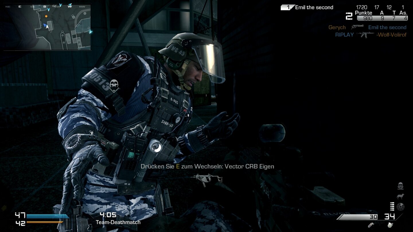 Call of Duty: Ghosts - Screenshots aus dem Multiplayer-ModusNicht labern Junge, da hinten nähert sich ein gelber Punkt … öhm, Feind.