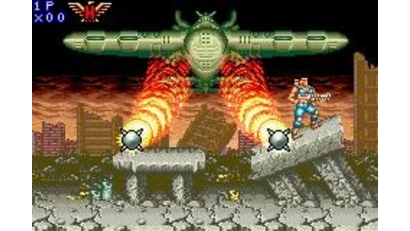 An enemy airplane spear two missiles and tries to make hard your tough mission.
