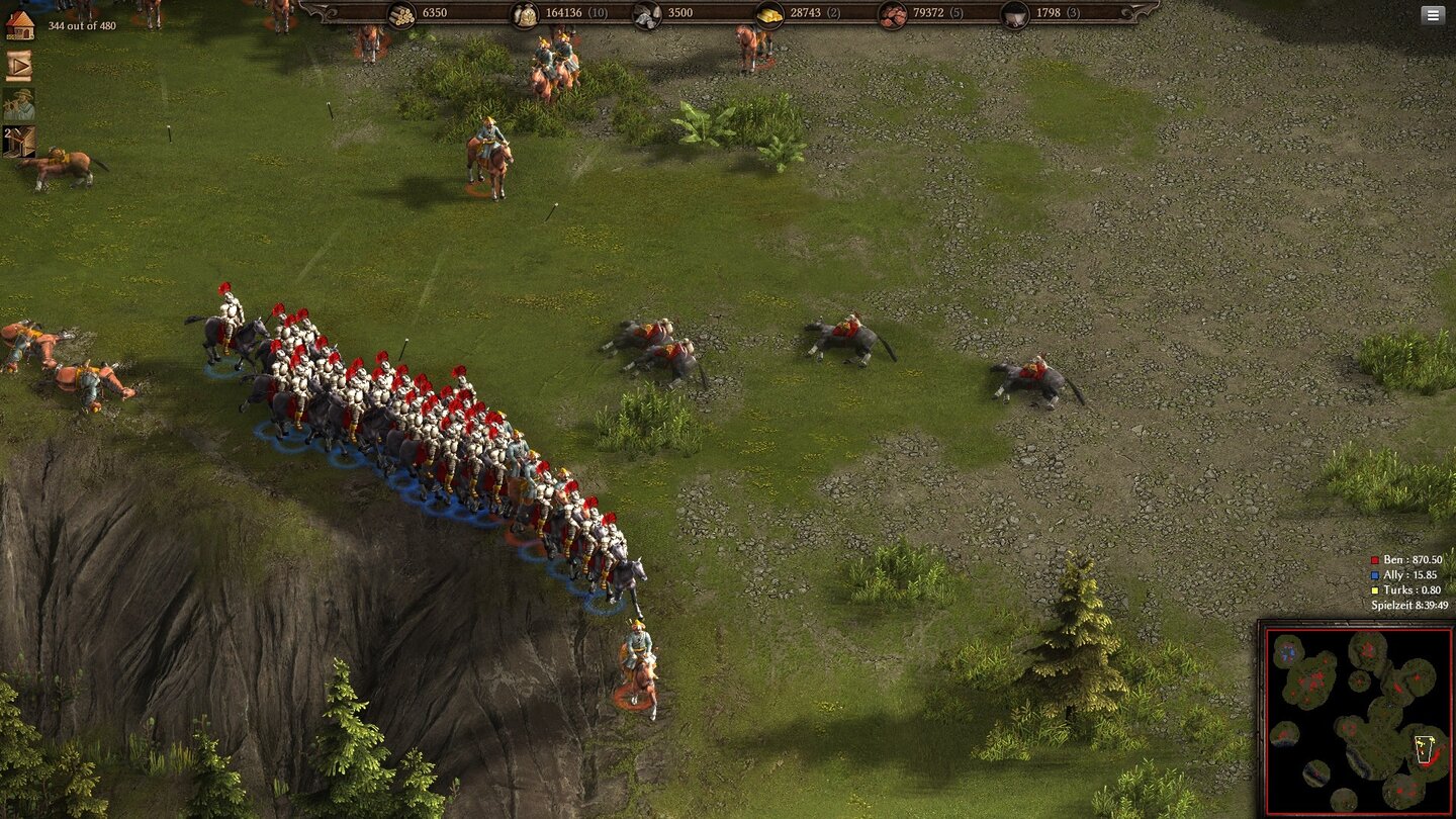 Cossacks 3Die gesamte Truppe stürzt sich lieber auf ein einzelnes Opfer, als sich aufzuteilen und die anderen Feinde ebenfalls zu attackieren.