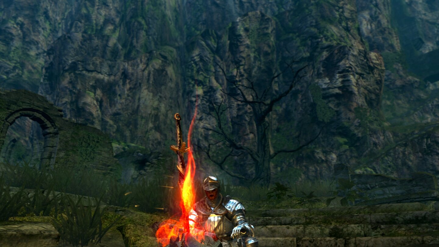 Dark Souls: RemasteredSelbst entfachte Leuchtfeuer versprühen in der alten Version nur wenig Wärme.