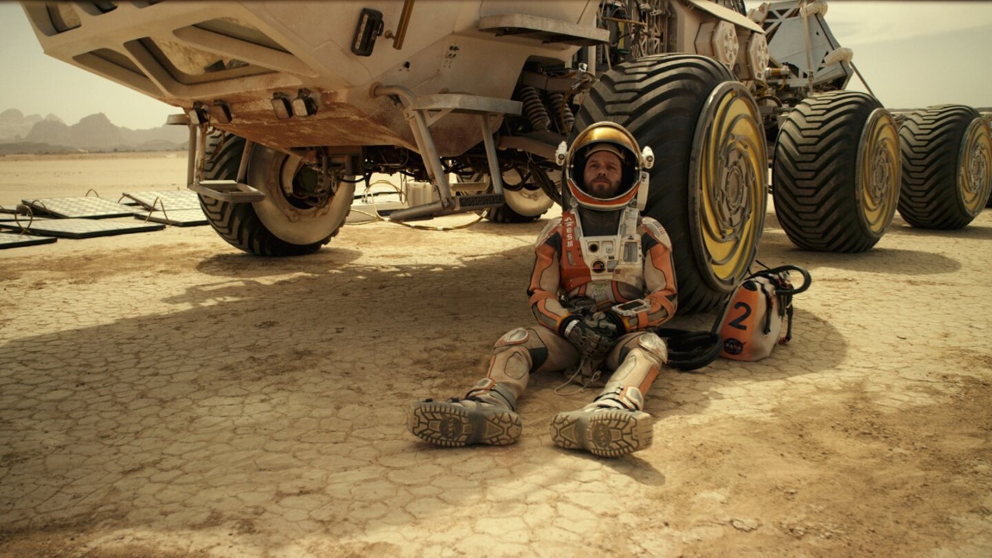 Der MarsianerNach etlichen Tagen auf dem Mars ist Mark Watney (Matt Damon) komplett abgemagert.
