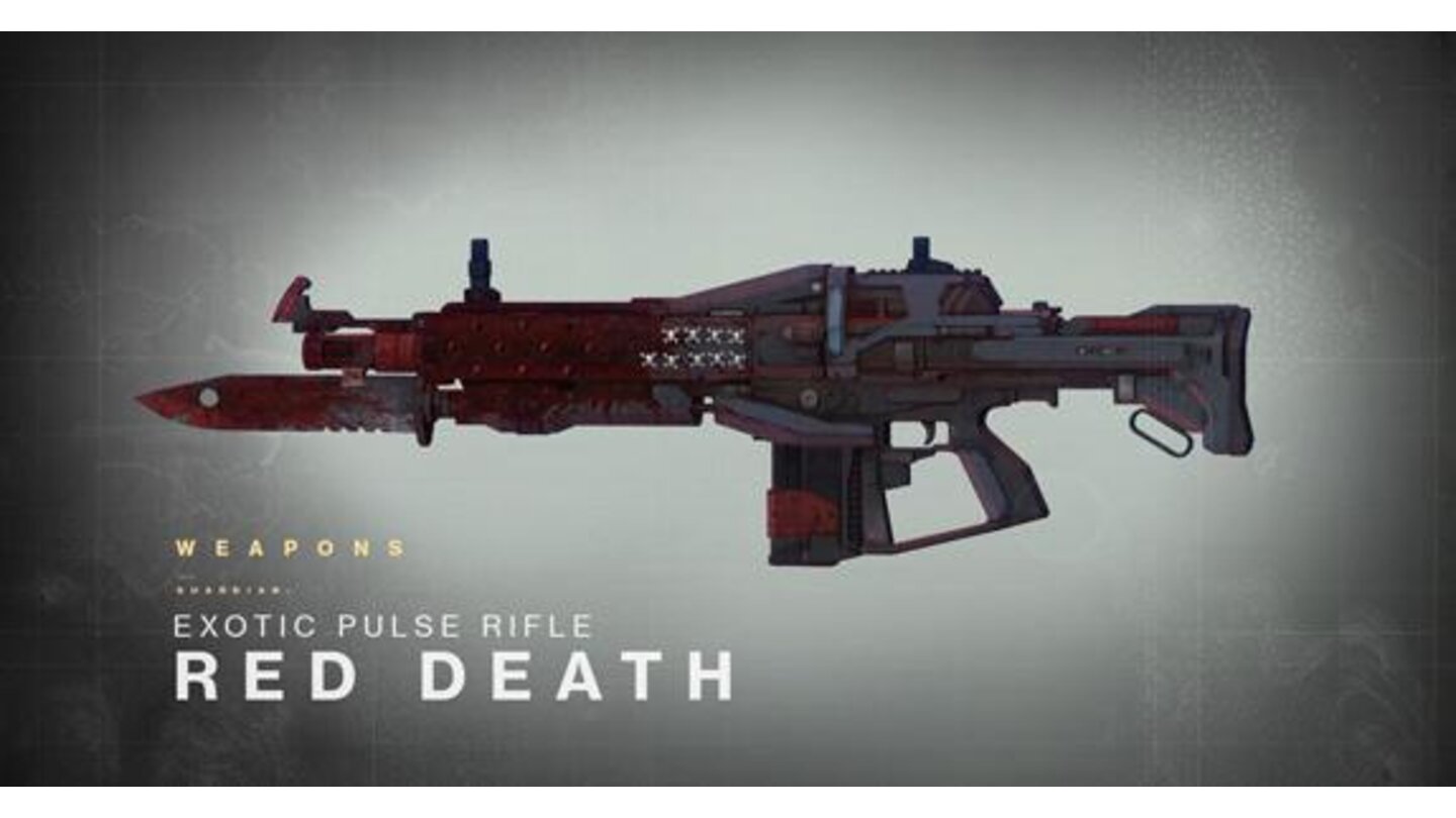 Exotic Pulse Rifle - Der Rote Tod
»Unsere ‘Heavy Metal’-Waffe.«