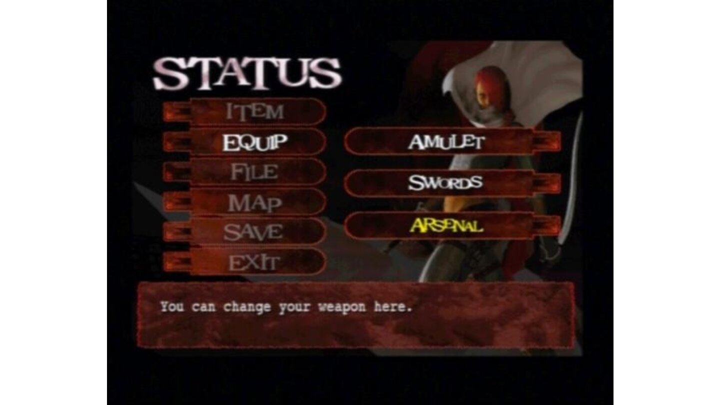 Character's status screen (Lucia disc).