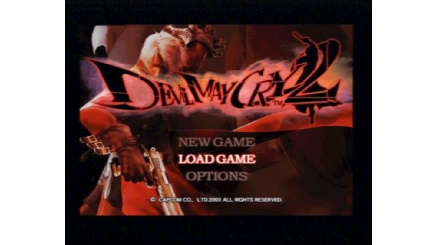 Main menu screen (Dante disc).