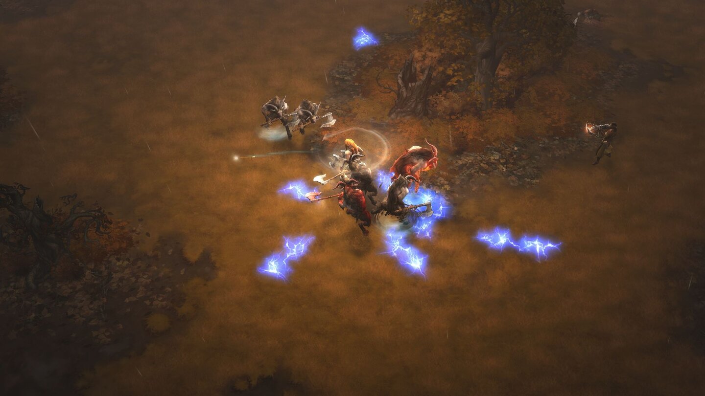 Diablo 3: Die KI-BegleiterWir haben Eirenas Kettenblitz durch eine Rune modifiziert, damit er mehr Feinde trifft.